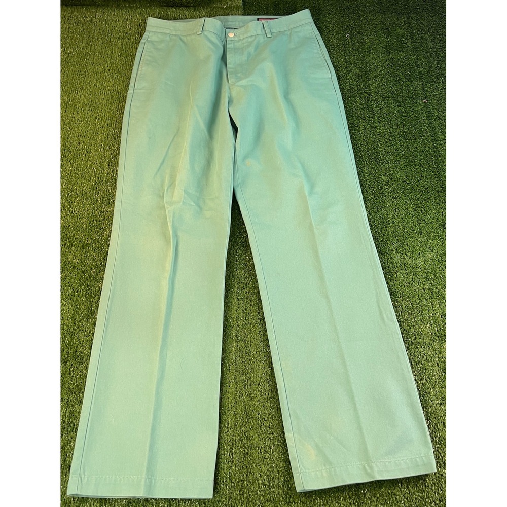 Vineyard‎ Vines Mens Club Chino Pants Seafoam Green Straight Leg 35x32